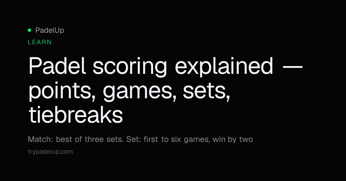 Padel Scoring Explained: Points, Games, Sets & 2026 Golden Point Rule ...